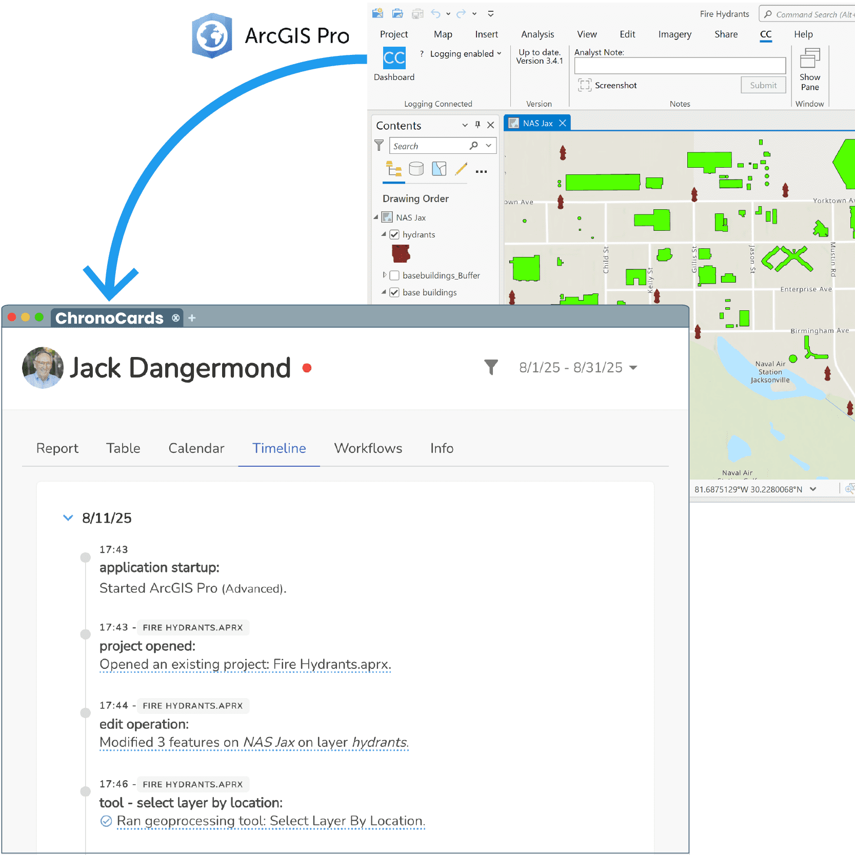 Audit logs for ArcGIS Pro allow you to always see what GIS work was completed.